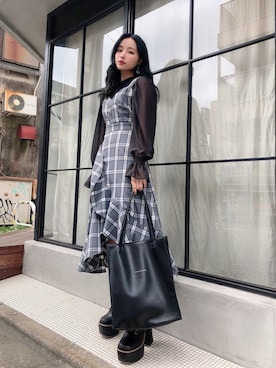 村瀬紗英さん（レディース・159cm）の秋コーディネート