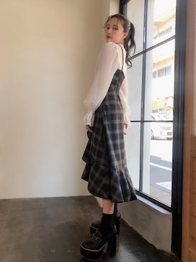 村瀬紗英さん（レディース・159cm）の秋コーディネート