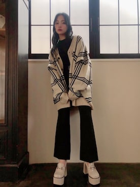 村瀬紗英さん（レディース・159cm）の秋コーディネート