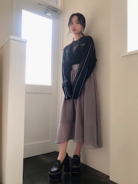 村瀬紗英さん（レディース・159cm）の秋コーディネート