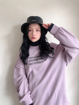 「ANDGEEBEE（アンジービー）のアイテム（帽子）」を使った、村瀬紗英さん（レディース・159cm）の秋コーディネート
