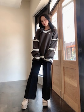 村瀬紗英さん（レディース・159cm）の秋コーディネート