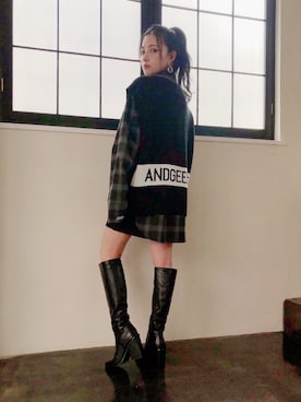 村瀬紗英さん(レディース・159cm)の秋コーディネート