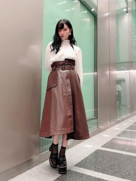 村瀬紗英さん（レディース・159cm）の秋コーディネート