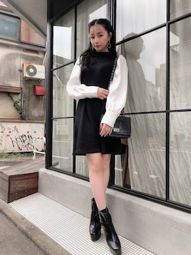 村瀬紗英さん（レディース・159cm）の冬コーディネート