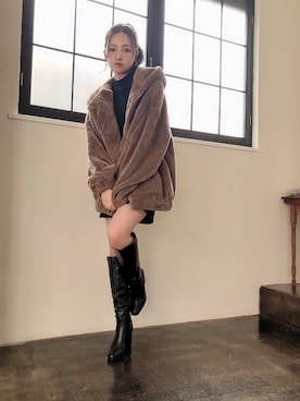 村瀬紗英さん（レディース・159cm）の冬コーディネート