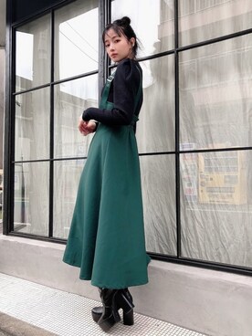 村瀬紗英さん（レディース・159cm）の冬コーディネート