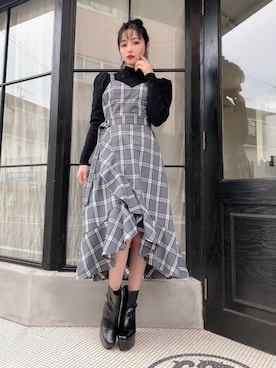 村瀬紗英さん（レディース・159cm）の冬コーディネート