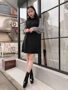 村瀬紗英さん（レディース・159cm）の冬コーディネート