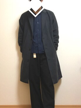 「オープンカラー」｜「アイテム（ジャケット/アウター）」を使った、ふきさん（メンズ・176cm）の秋コーディネート