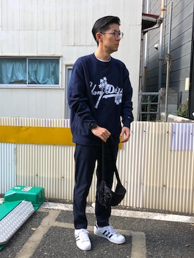 「AlexanderLeeChang（アレキサンダーリーチャン）のアイテム（スウェット）」を使った、けーすけさん（メンズ・174cm）の秋コーディネート