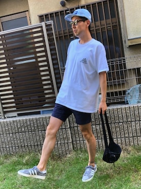 「GREGORY（グレゴリー）のアイテム（トップス）」を使った、けーすけさん（メンズ・174cm）の夏コーディネート