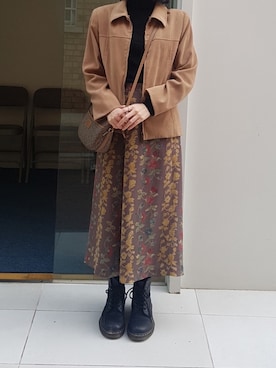 「NINA RICCI（ニナリッチ）のアイテム（ショルダーバッグ）」を使った、chekechanさん（レディース・154cm）の秋コーディネート