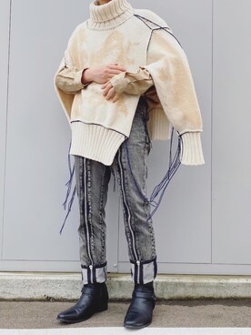 「lot holon（ロットホロン）のアイテム（トップス）」を使った、Renさん（メンズ・170cm）の春コーディネート