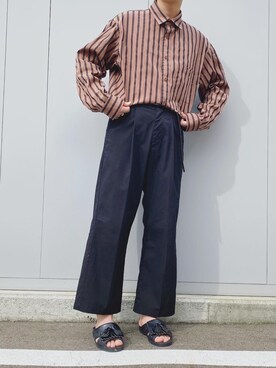 「lot holon（ロットホロン）のアイテム（トップス）」を使った、Renさん（メンズ・170cm）の春コーディネート