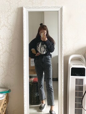 「VANS（バンズ）のアイテム（アクセサリー）」を使った、_刘小脸刘太萌さん（レディース・166cm）の秋コーディネート