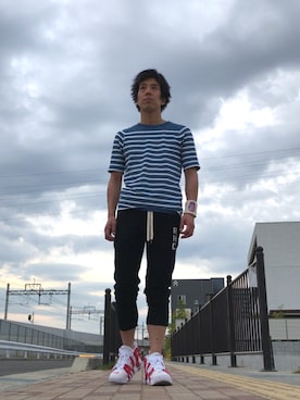 「Lucien Pellat-Finet（ルシアンペラフィネ）のアイテム（アクセサリー）」を使った、Ayumu さん（メンズ・170cm）の春コーディネート