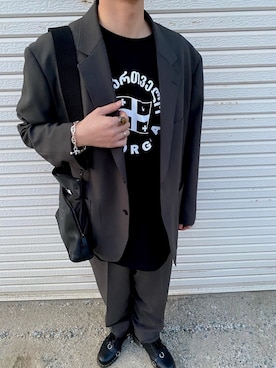 「vetements」｜「アイテム（アクセサリー）」を使った、Tomohiro Isayamaさん（メンズ・184cm）の春コーディネート