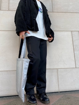 「ADER error」｜「アイテム（アクセサリー）」を使った、Tomohiro Isayamaさん（メンズ・184cm）の春コーディネート