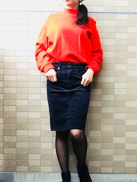 「足元はスニーカー」｜Eimyさん（レディース・157cm）の秋コーディネート
