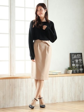 「Honeys（ハニーズ）のアイテム（トップス）」を使った、ハニーズさん（レディース・160cm）の冬コーディネート