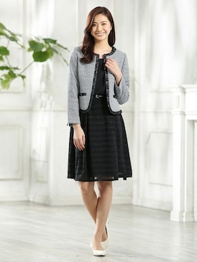 「Honeys」｜「アイテム（ジャケット/アウター）」を使った、ハニーズさん（レディース・160cm）の冬コーディネート