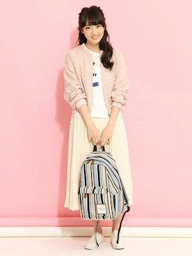「Honeys（ハニーズ）のアイテム（ブルゾン）」を使った、ハニーズさん（レディース・160cm）の春コーディネート