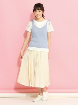 「Honeys（ハニーズ）のアイテム（アンサンブル）」を使った、ハニーズさん（レディース・160cm）の春コーディネート