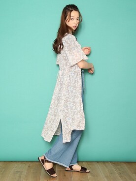 「Honeys（ハニーズ）のアイテム（オールインワン・サロペット）」を使った、ハニーズさん（レディース・166cm）の夏コーディネート