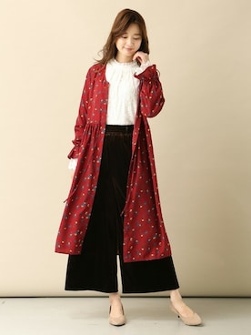 「Honeys（ハニーズ）のアイテム（シャツワンピース）」を使った、ハニーズさん（レディース・166cm）の秋コーディネート