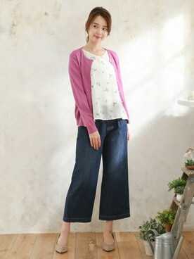 「Honeys（ハニーズ）のアイテム（アンサンブル）」を使った、ハニーズさん（レディース・166cm）の秋コーディネート