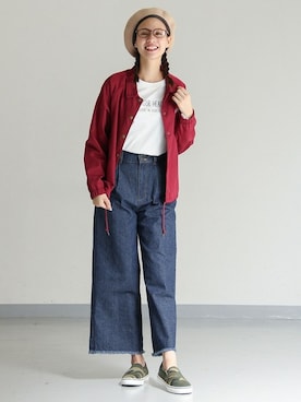 「Honeys（ハニーズ）のアイテム（ブルゾン）」を使った、ハニーズさん（レディース・161cm）の秋コーディネート