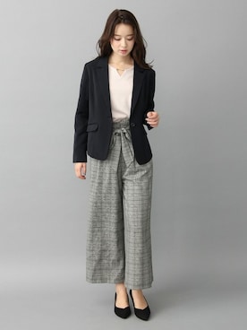 「Honeys（ハニーズ）のアイテム（テーラードジャケット）」を使った、ハニーズさん（レディース・166cm）の秋コーディネート
