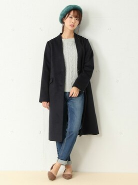 「Honeys（ハニーズ）のアイテム（その他アウター）」を使った、ハニーズさん（レディース・161cm）の秋コーディネート
