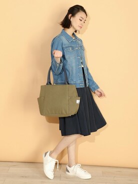 「Honeys」｜「アイテム（デニムジャケット）」を使った、ハニーズさん（レディース・161cm）の冬コーディネート