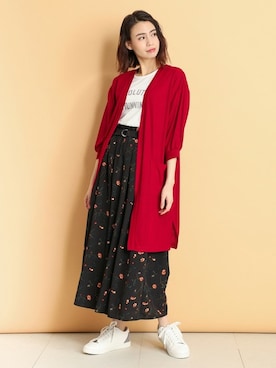 「ハニーズ」｜「アイテム（アンサンブル）」を使った、ハニーズさん（レディース・161cm）の春コーディネート