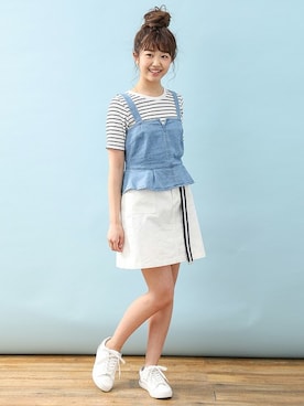 「ハニーズ」｜「アイテム（アンサンブル）」を使った、ハニーズさん（レディース・162cm）の春コーディネート