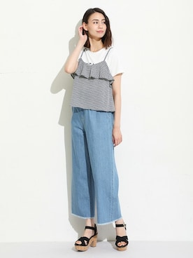 「ハニーズ」｜「アイテム（アンサンブル）」を使った、ハニーズさん（レディース・161cm）の夏コーディネート