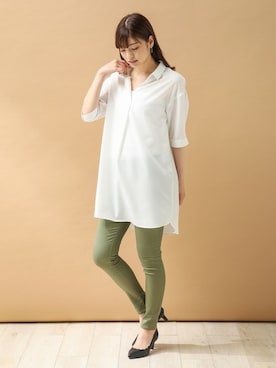 「ハニーズ」｜「アイテム（チュニック）」を使った、ハニーズさん（レディース・168cm）の夏コーディネート