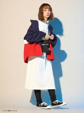 「Honeys（ハニーズ）のアイテム（ブルゾン）」を使った、ハニーズさん（レディース・152cm）の冬コーディネート