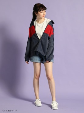 「Honeys（ハニーズ）のアイテム（ブルゾン）」を使った、ハニーズさん（レディース・164cm）の春コーディネート
