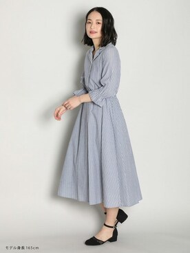 「Honeys」｜「アイテム（シャツワンピース）」を使った、ハニーズさん（レディース・165cm）の春コーディネート