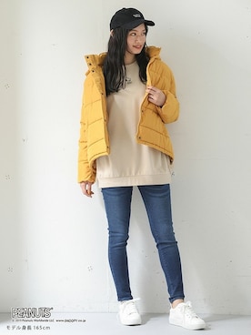 「Honeys（ハニーズ）のアイテム（ブルゾン）」を使った、ハニーズさん（レディース・165cm）の秋コーディネート
