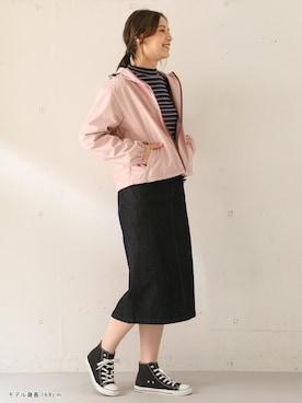 「Honeys（ハニーズ）のアイテム（その他アウター）」を使った、ハニーズさん（レディース・168cm）の秋コーディネート