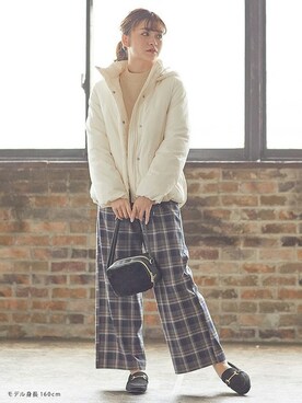 「Honeys（ハニーズ）のアイテム（ブルゾン）」を使った、ハニーズさん（レディース・160cm）の秋コーディネート