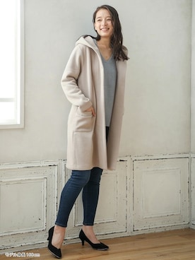 「Honeys（ハニーズ）のアイテム（その他アウター）」を使った、ハニーズさん（レディース・168cm）の秋コーディネート