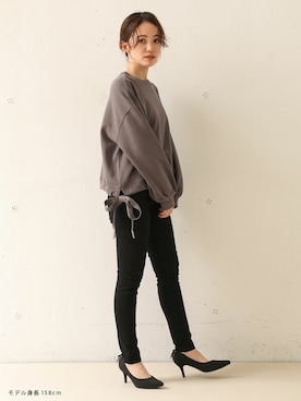 「Honeys（ハニーズ）のアイテム（その他トップス）」を使った、ハニーズさん（レディース・158cm）の冬コーディネート
