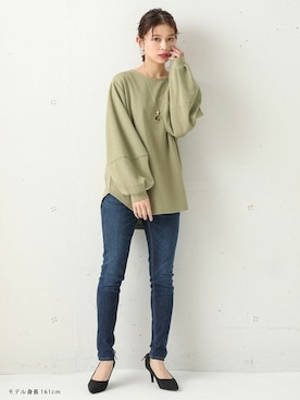 「Honeys（ハニーズ）のアイテム（その他トップス）」を使った、ハニーズさん（レディース・161cm）の冬コーディネート