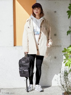 「Honeys（ハニーズ）のアイテム（その他アウター）」を使った、ハニーズさん（レディース・166cm）の春コーディネート