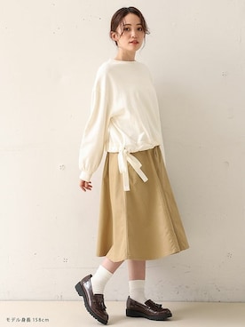 「Honeys（ハニーズ）のアイテム（その他トップス）」を使った、ハニーズさん（レディース・158cm）の春コーディネート